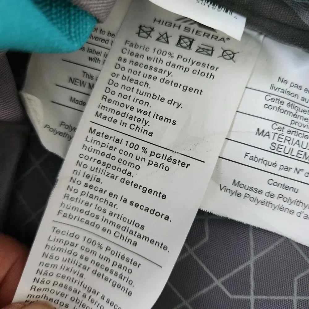 High Sierra Unisex Riprap Water Repellent Everyday Laptop Backpack Aqua Blue - Picture 13 of 16